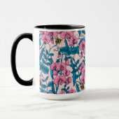 Mug Pois doux et bourdons, rose et bleu (Gauche)