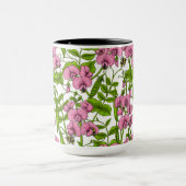 Mug Pois doux et bourdons, rose, vert et blanc (Centre)