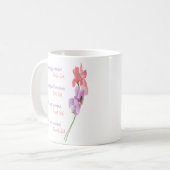 Mug Pois doux Floral Inspiration Chercher Dieu (Devant gauche)