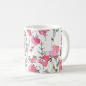 Mug Pois doux : Texture Florale d'été. (Devant droit)