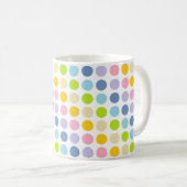 Mug Pois en pastel d'arc-en-ciel (Devant droit)
