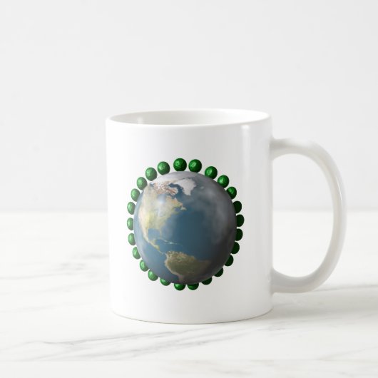 Mug Pois et paix sur la collection de la terre (Droite)