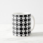 Mug Pois et rayures Motif - tons noir et blanc (Devant droit)