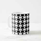 Mug Pois et rayures Motif - tons noir et blanc (Devant gauche)