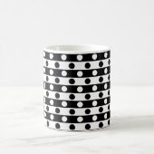 Mug Pois et rayures Motif - tons noir et blanc (Centre)