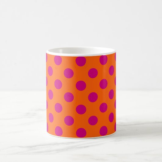 Mug Pois Fuchsia orange (Centre)