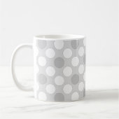 Mug Pois gris clair à la mode (Gauche)