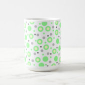 Mug Pois gris crème de la menthe géométrique (Centre)
