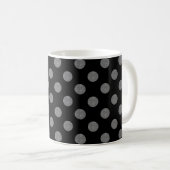 Mug Pois gris et noir (Devant droit)