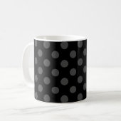 Mug Pois gris sur noir (Devant gauche)