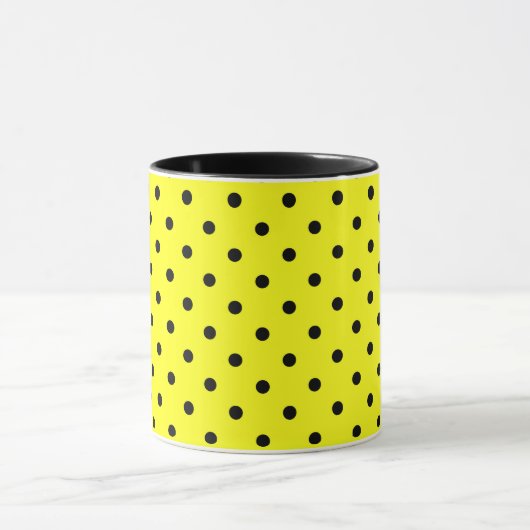 Mug Pois jaune noir (Centre)