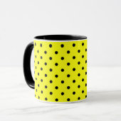 Mug Pois jaune noir (Devant gauche)