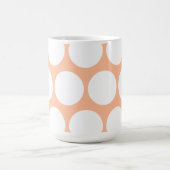 Mug Pois minimaliste orange rétro (Centre)