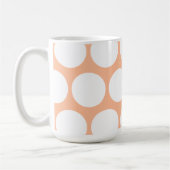 Mug Pois minimaliste orange rétro (Gauche)