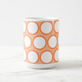 Mug Pois minimaliste orange rétro (Centre)