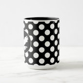 Mug Pois noir et blanc ; Eagle (Centre)