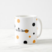Mug Pois noir et orange de Halloween (Devant droit)