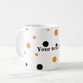 Mug Pois noir et orange de Halloween (Devant gauche)