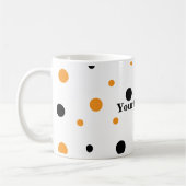 Mug Pois noir et orange de Halloween (Gauche)