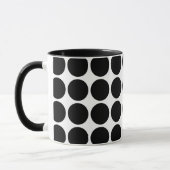 Mug Pois noirs en blanc (Gauche)