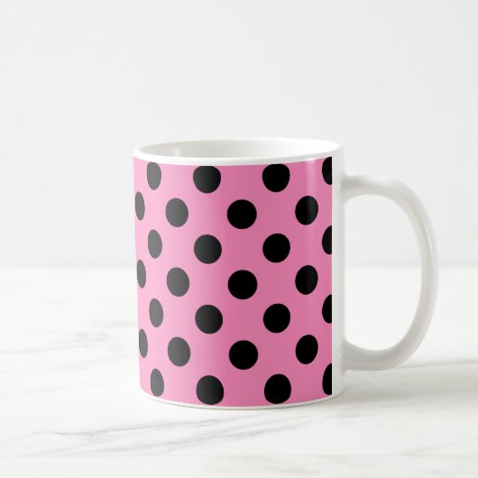Mug Pois noirs en rose (Droite)