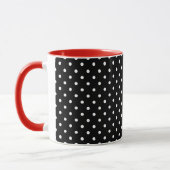 Mug Pois Noirs Et Blancs + Rouge (Gauche)