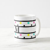 Mug Pois noirs Monogrammes (Devant droit)