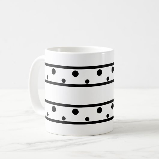 Mug Pois noirs tendance (Devant gauche)