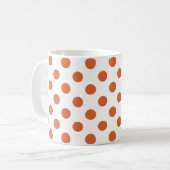Mug Pois orange brûlés (Devant gauche)