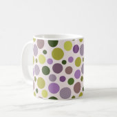 Mug Pois pourpres et verts (Devant gauche)