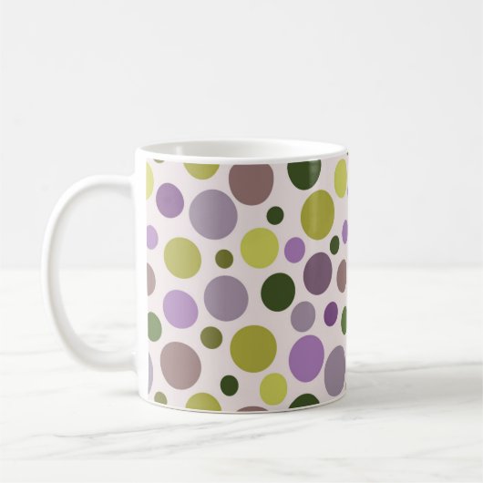 Mug Pois pourpres et verts (Gauche)