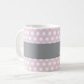 Mug Pois rose et blanc V07 de la meilleure belle-fille (Devant gauche)