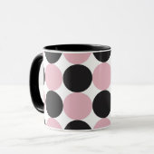 Mug Pois rose et noir (Devant gauche)
