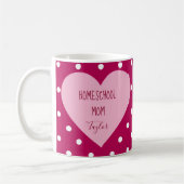 Mug Pois rose Homeschool Maman Coeur (Gauche)
