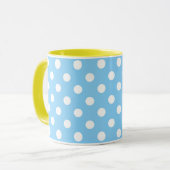 Mug pois rose vif motif (Devant gauche)