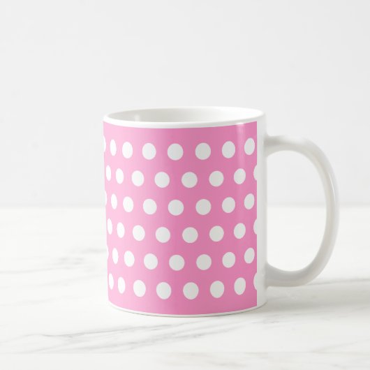Mug Pois roses et blancs (Droite)
