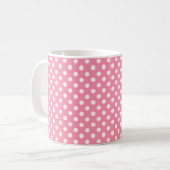 Mug Pois roses et blancs (Devant gauche)
