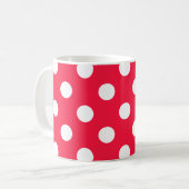 Mug Pois rouge et blanc (Devant gauche)