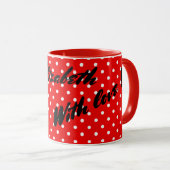 Mug Pois rouges (Devant droit)