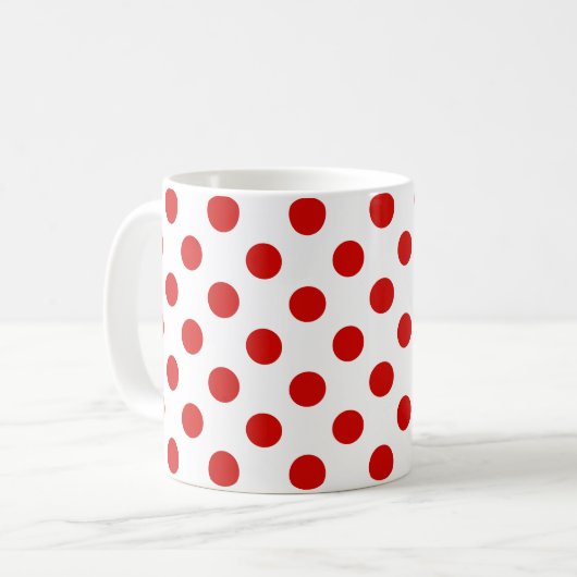 Mug pois rouges et blancs (Devant gauche)
