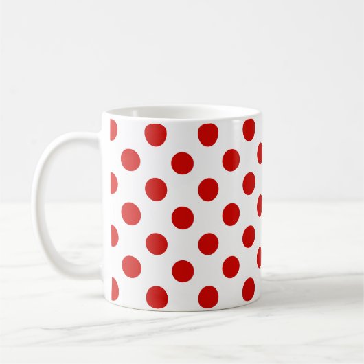 Mug pois rouges et blancs (Gauche)