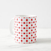 Mug Pois rouges, Motif à points polka, points, pointil (Devant gauche)