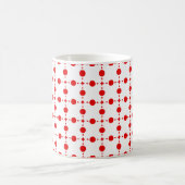 Mug Pois rouges, Motif à points polka, points, pointil (Centre)