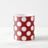 Mug Pois Rouges, Motif Polka Dot, Votre Nom (Centre)