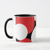 Mug Pois rouges noirs et blancs (Gauche)