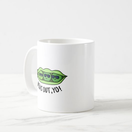 Mug Pois Sortis Yo Funny Peas Pun (Devant gauche)