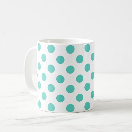 Mug Pois turquoise (Devant gauche)