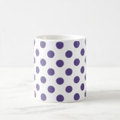Mug Pois ultra violets sur blanc (Centre)