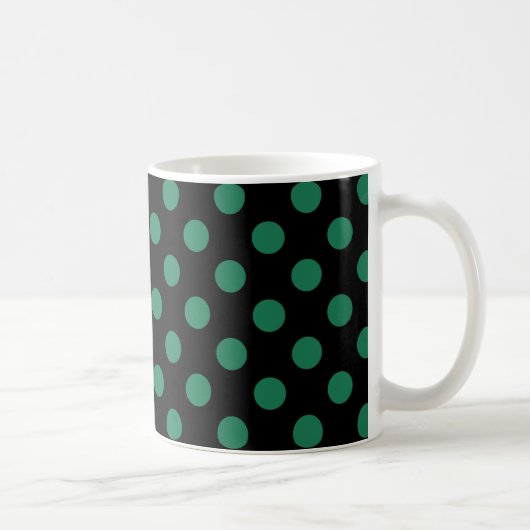 Mug Pois vert et noir (Droite)