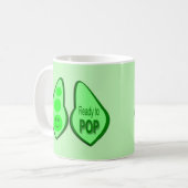 Mug Pois Vert Grossesse Prêt à éclore (Devant gauche)